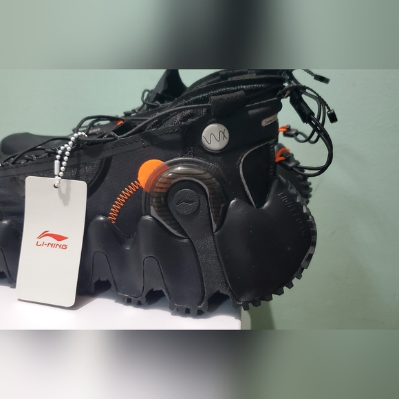 NIB LI-NING The Trend Basketball Culture Black Chunky Heel Sneakers EU 43.6/US10 - Picture 6 of 11